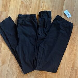 2 pack Gap Kids Girls size 14-16 Organic Cotton Black Leggings. NWT